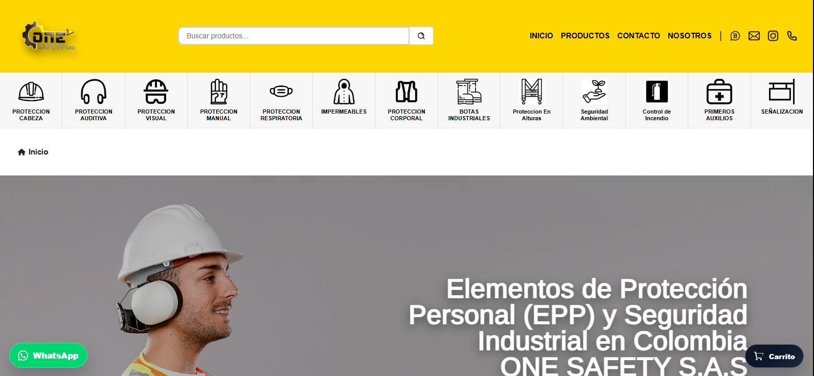 Imagen de vista previa de One Safety SAS web